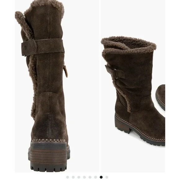 NEW GENTLE SOULS Bradford Faux Shearling Trim Boot Size 7 With Flaw $319 - Picture 3 of 7